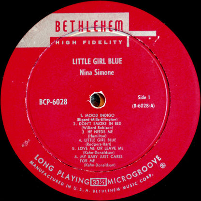 Nina Simone : Little Girl Blue (LP,Album,Mono)