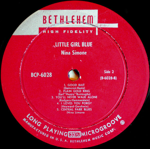 Nina Simone : Little Girl Blue (LP,Album,Mono)