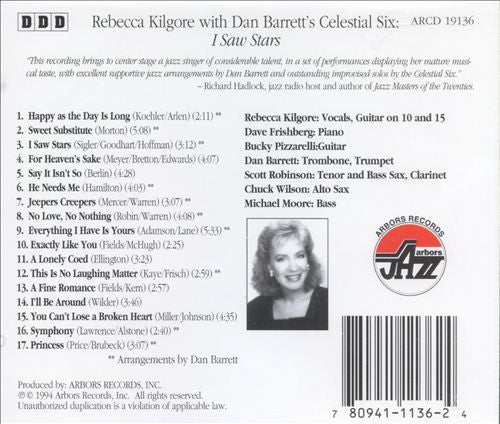 Rebecca Kilgore With Dan Barrett's Celestial Six : I Saw Stars (Album)