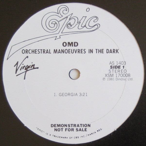 Orchestral Manoeuvres In The Dark : Georgia (12",Promo)