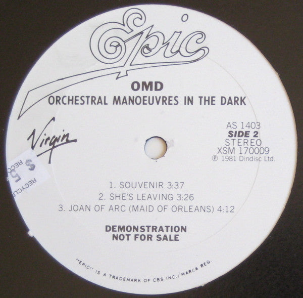 Orchestral Manoeuvres In The Dark : Georgia (12",Promo)