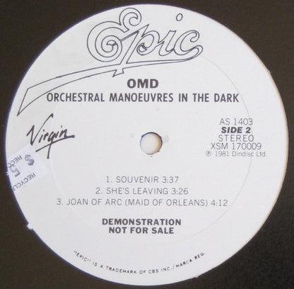 Orchestral Manoeuvres In The Dark : Georgia (12",Promo)