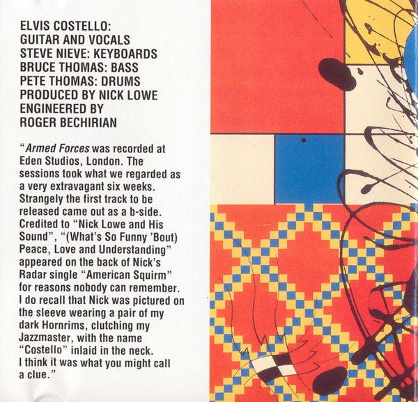 Elvis Costello & The Attractions : Armed Forces (Album,Reissue,Remastered)