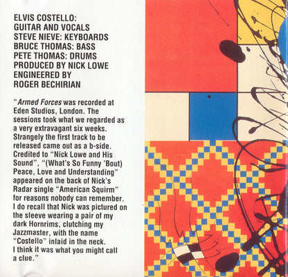 Elvis Costello & The Attractions : Armed Forces (Album,Reissue,Remastered)