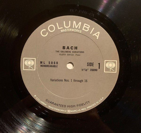 Johann Sebastian Bach : Glenn Gould : The Goldberg Variations (LP,Repress,Mono)