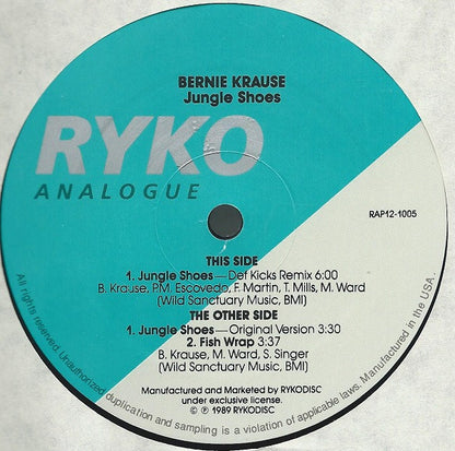 Bernie Krause : Jungle Shoes (12",33 ⅓ RPM)