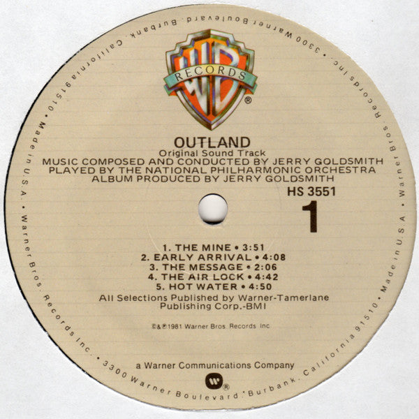 Jerry Goldsmith : Outland (Original Motion Picture Soundtrack) (LP,Album)