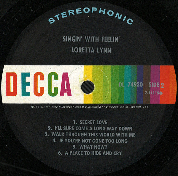 Loretta Lynn : Singin' With Feelin' (LP,Album,Stereo)