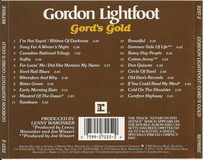 Gordon Lightfoot : Gord's Gold (Compilation)