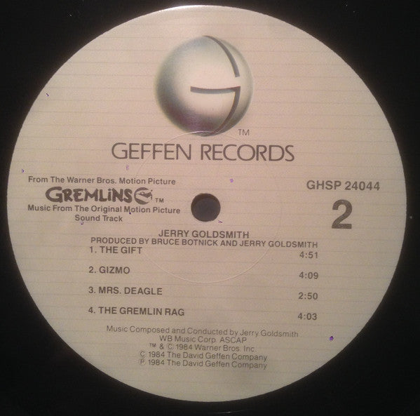 Various : Gremlins (Music From The Original Motion Picture Sound Track) (LP,Mini-Album)