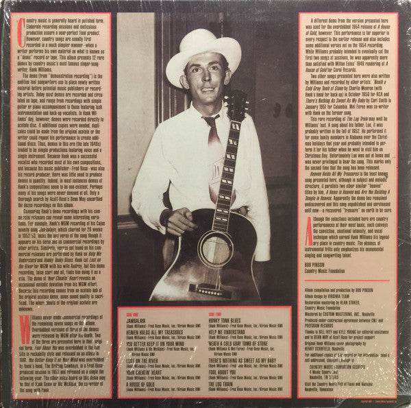 Hank Williams : Just Me And My Guitar (LP,Album)