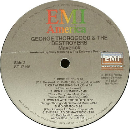 George Thorogood & The Destroyers : Maverick (LP,Album)