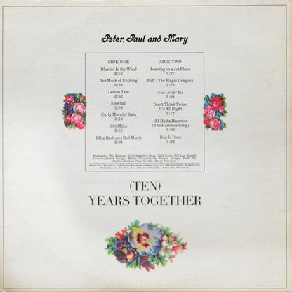 Peter, Paul & Mary : The Best Of Peter, Paul And Mary: (Ten) Years Together (LP,Compilation)