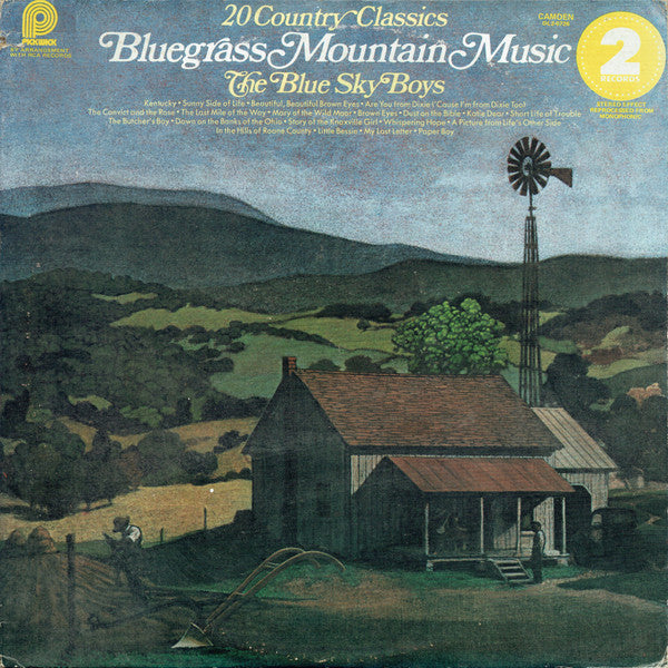 Blue Sky Boys : Bluegrass Mountain Music (LP,Compilation,Reissue,Remastered,Stereo)