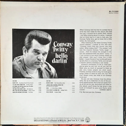 Conway Twitty : Hello Darlin' (LP,Album,Stereo)
