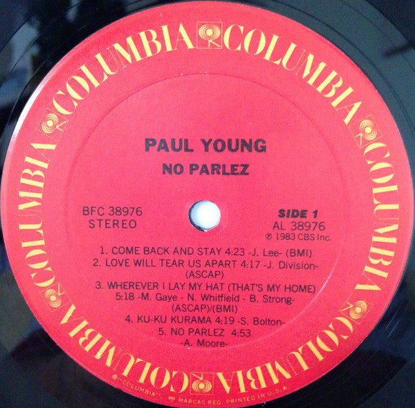 Paul Young : No Parlez (LP,Album,Stereo)