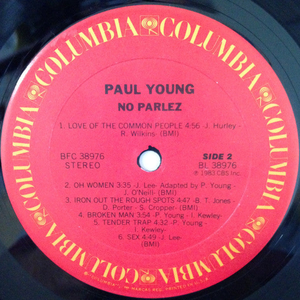 Paul Young : No Parlez (LP,Album,Stereo)