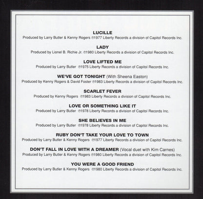 Kenny Rogers : Twenty Greatest Hits (Compilation,Reissue)