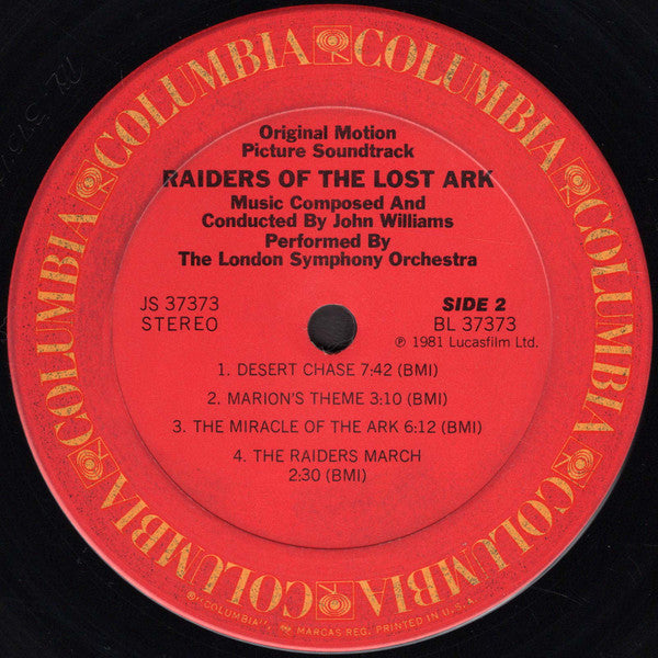 John Williams (4) : Raiders Of The Lost Ark (Original Motion Picture Soundtrack) (LP,Album,Stereo)