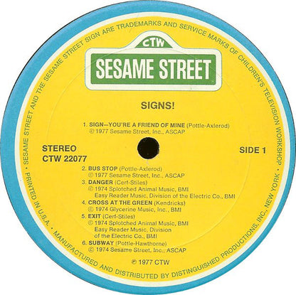 Sesame Street : Signs! (LP,Album)