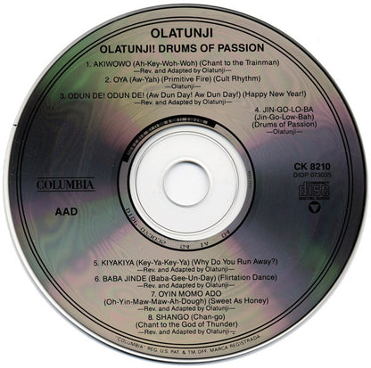 Babatunde Olatunji : Drums Of Passion (Album,Reissue)