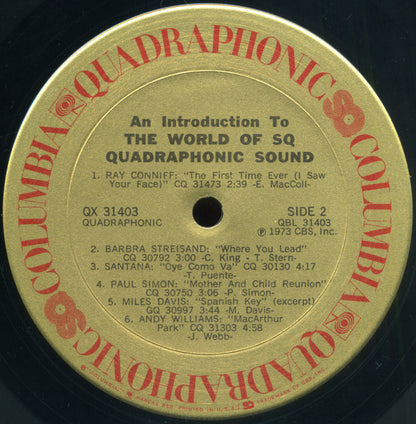 Various : An Introduction To The World Of SQ Quadraphonic Sound (LP,Compilation,Mixed,Quadraphonic)