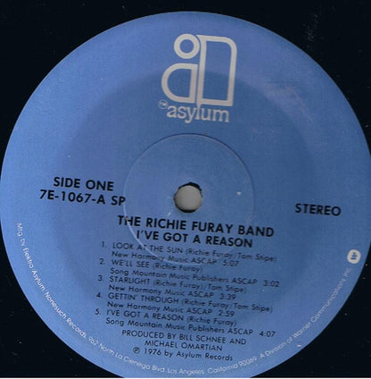 Richie Furay Band, The : I've Got A Reason (LP,Album)