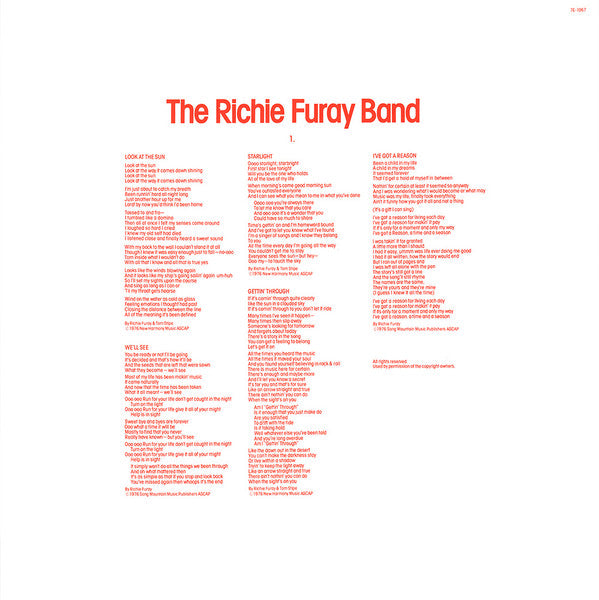 Richie Furay Band, The : I've Got A Reason (LP,Album)