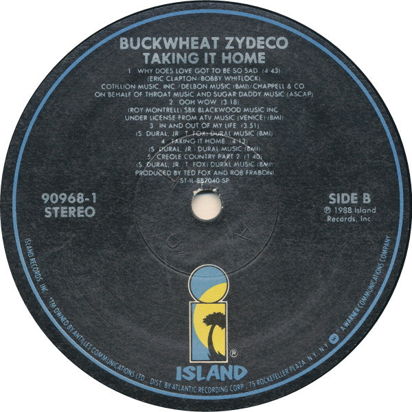 Buckwheat Zydeco : Taking It Home (LP,Album,Stereo)