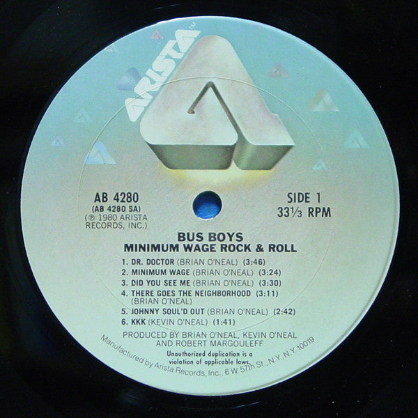Bus Boys, The : Minimum Wage Rock & Roll (LP,Album)