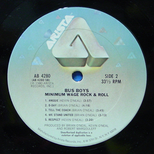 Bus Boys, The : Minimum Wage Rock & Roll (LP,Album)
