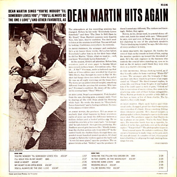 Dean Martin : Dean Martin Hits Again (LP,Album,Stereo)