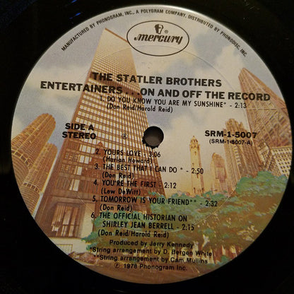 Statler Brothers, The : Entertainers...On And Off The Record (LP,Album)
