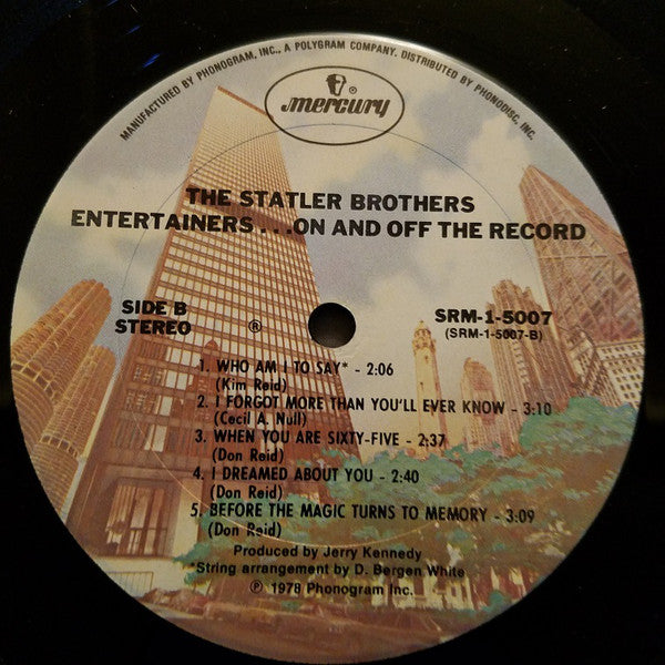 Statler Brothers, The : Entertainers...On And Off The Record (LP,Album)