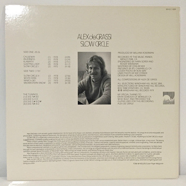 Alex De Grassi : Slow Circle (LP,Album,Remastered,Repress)