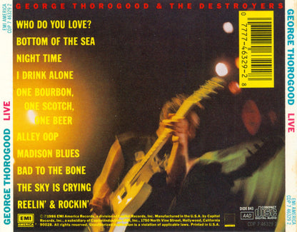 George Thorogood & The Destroyers : Live (Album)