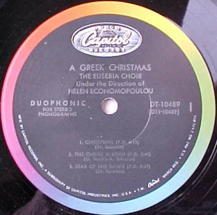 Eusebia Choir, The Under The Direction Of Helen Economopolou : A Greek Christmas (LP,Album)