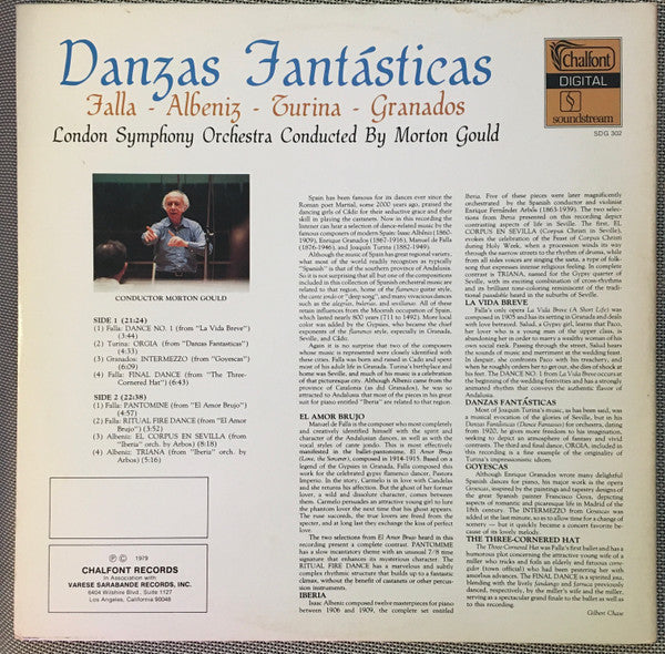 Manuel De Falla / Isaac Albéniz / Joaquín Turina / Enrique Granados, London Symphony Orchestra Conducted By Morton Gould : Danzas Fantasticas (LP,Album,Stereo)