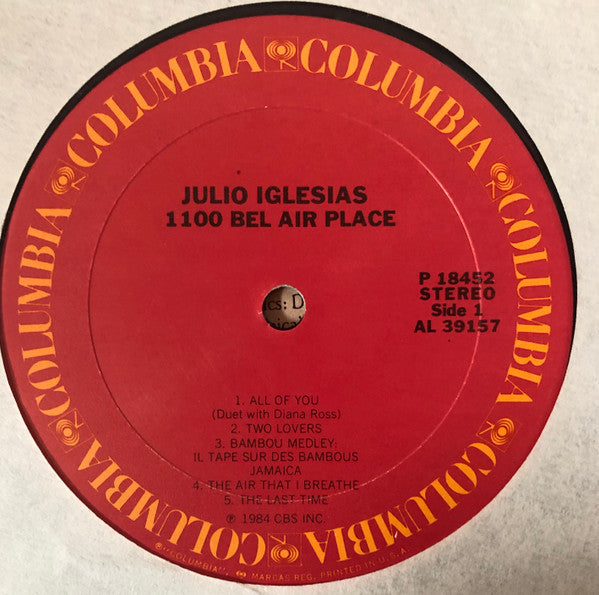 Julio Iglesias : 1100 Bel Air Place (LP,Album,Stereo)