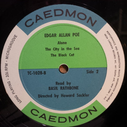 Edgar Allan Poe : Basil Rathbone Reads Edgar Allan Poe (LP)