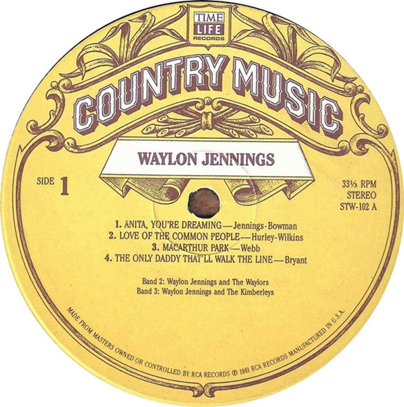Waylon Jennings : Country Music (LP,Compilation)