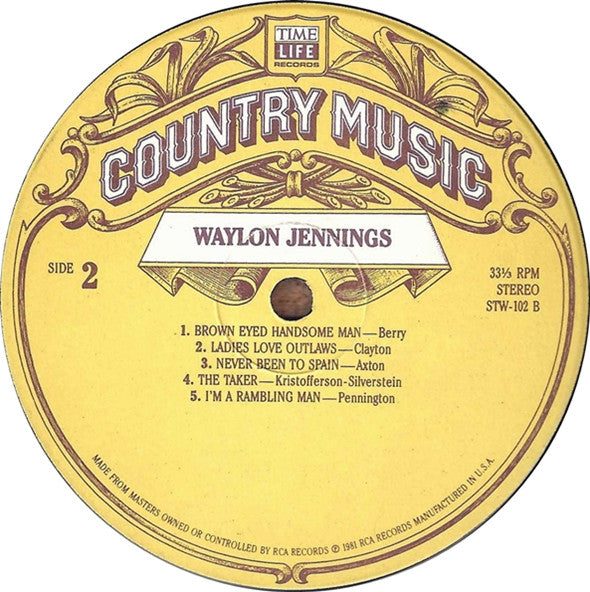 Waylon Jennings : Country Music (LP,Compilation)