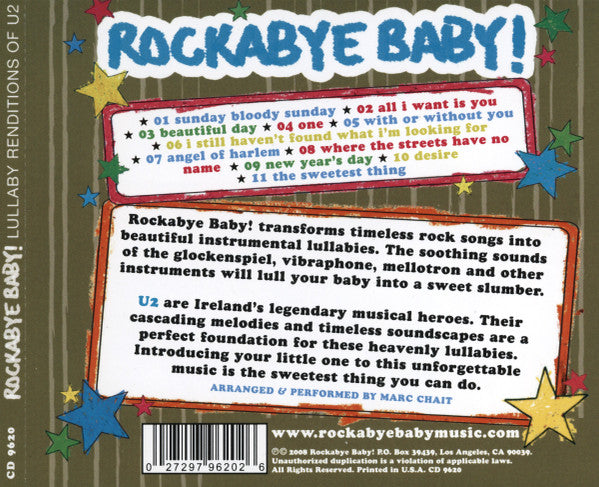 Marc Chait : Rockabye Baby! Lullaby Renditions Of U2 (Album)