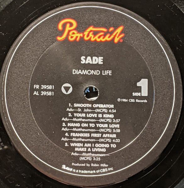 Sade : Diamond Life (LP,Album,Stereo)