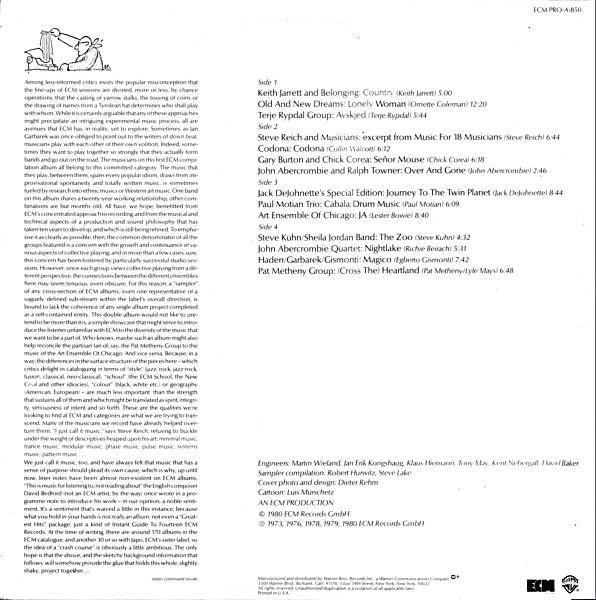 Various : Music With 58 Musicians, Volume One (LP,Compilation,Promo,Sampler,Stereo)
