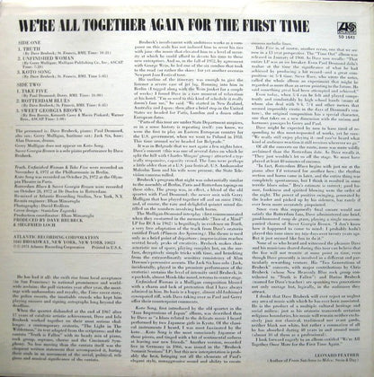 Dave Brubeck, Gerry Mulligan, Paul Desmond, Alan Dawson, Jack Six : We're All Together Again For The First Time (LP,Album)