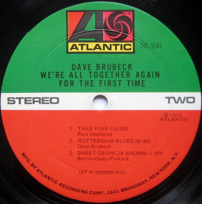 Dave Brubeck, Gerry Mulligan, Paul Desmond, Alan Dawson, Jack Six : We're All Together Again For The First Time (LP,Album)