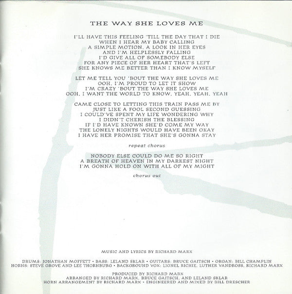 Richard Marx : Paid Vacation (Album)
