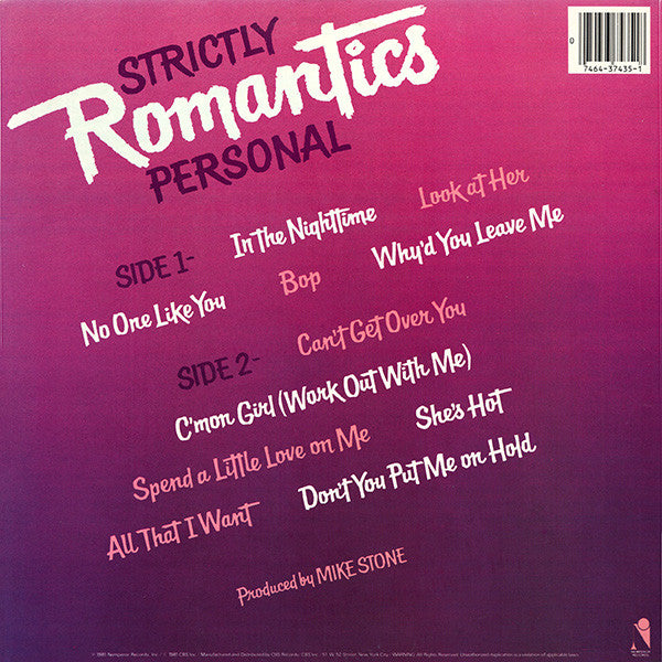 Romantics, The : Strictly Personal (LP,Album)