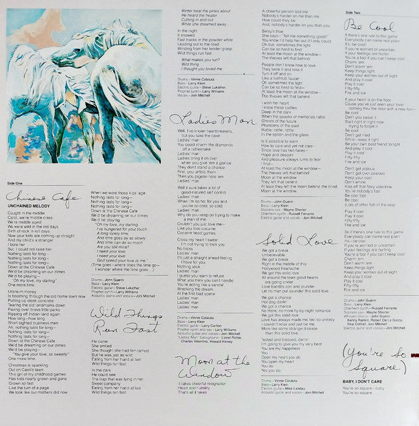 Joni Mitchell : Wild Things Run Fast (LP,Album,Stereo)